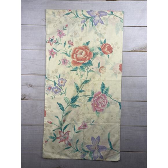 Vtg Lady Pepperell Pillowcases Set of 2 Pastel Yellow Floral King Sz Grandeur - Picture 3 of 9